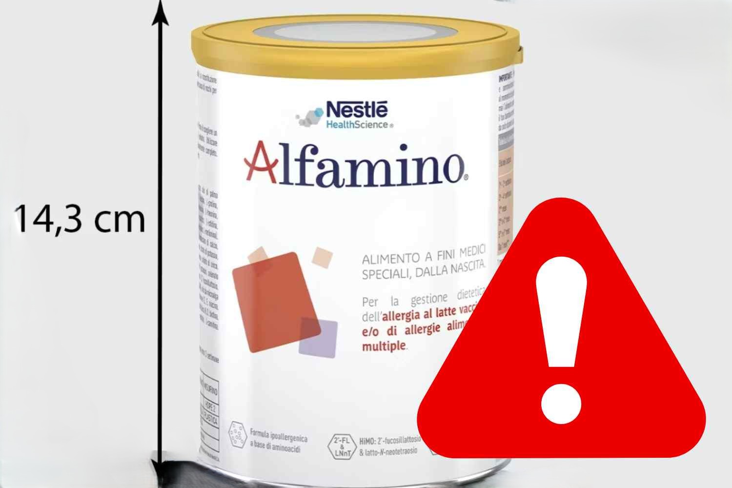 Richiamo Nestlé: anche il latte Alfamino per neonati allergici può contenere tossina