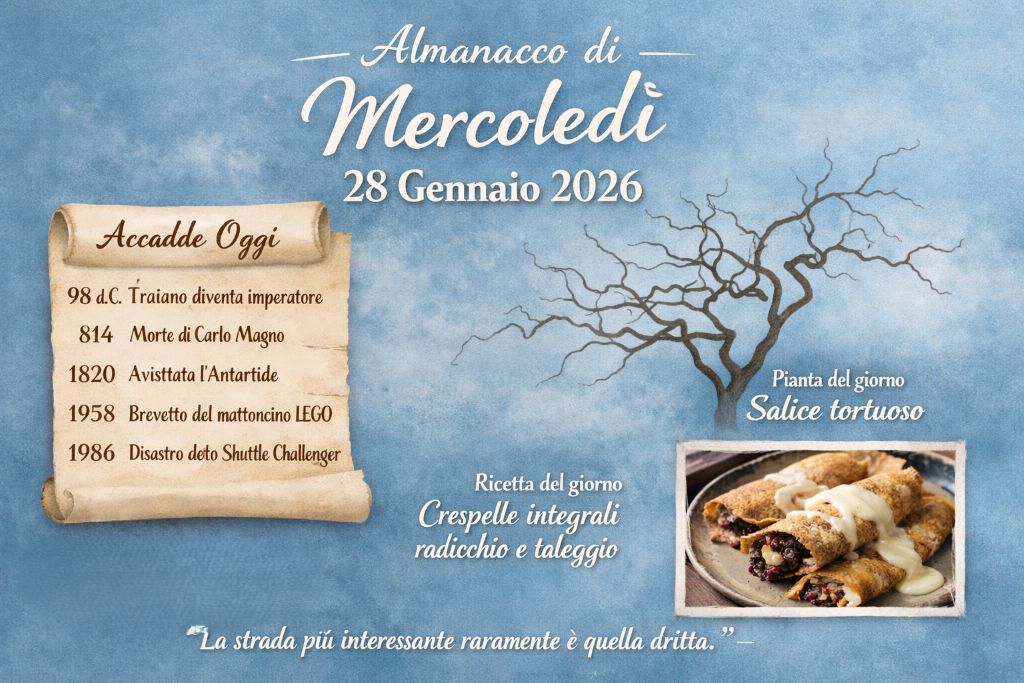 Almanacco di Mercoledì 28 Gennaio 2026