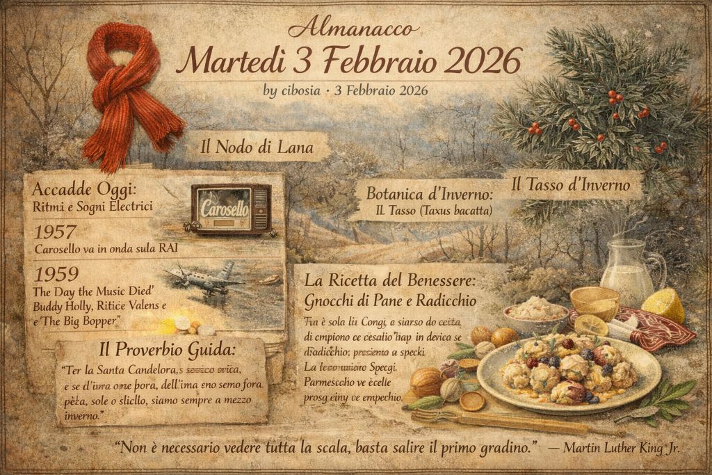 almanacco marted236 3 febbraio 2026 da Cibosia.it almanacco marted236 3 febbraio 2026